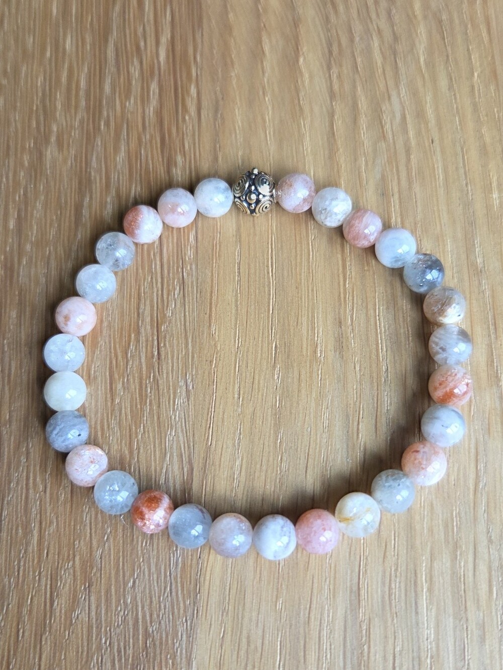 Arusha Sunstone Beaded Stretch Bracelet | Handmade
